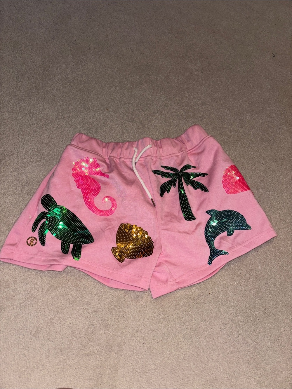 Simply Southern Pink Sequin Shorts